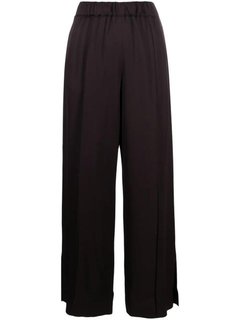 Jil Sander wide-leg elasticated-waistband trousers - Brown - zdjęcie produktu nr 1