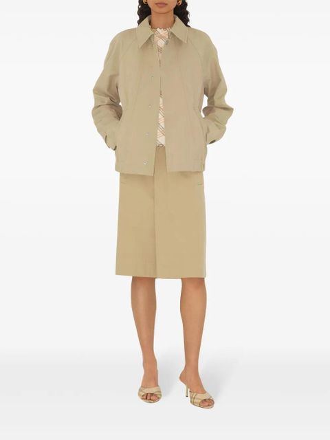 Burberry poplin midi skirt - Neutrals - zdjęcie produktu nr 2