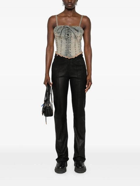 MISBHV Lara denim cropped top - Blue