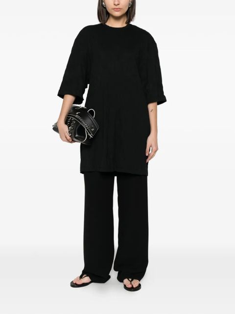 TOTEME crinkled-effect T-shirt dress - Black - zdjęcie produktu nr 2