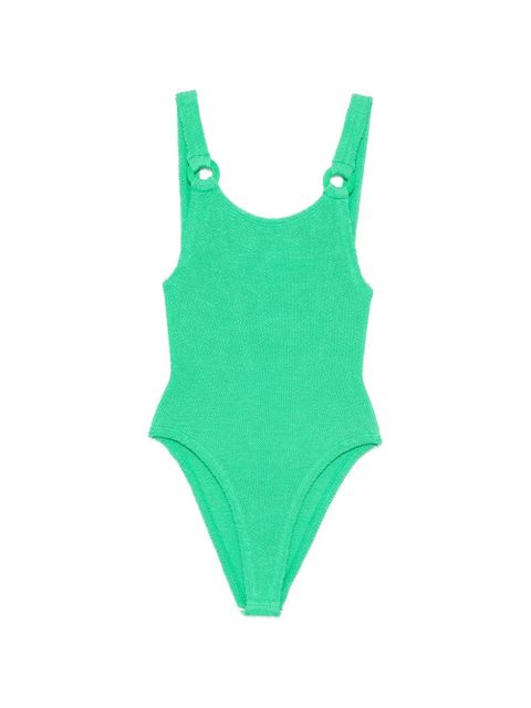 Hunza G ring crinkled swimsuit - Green - zdjęcie produktu nr 1