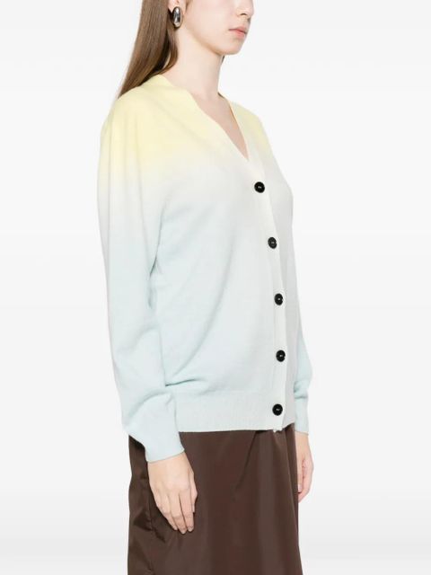 Jil Sander buttoned gradient cardigan - Blue
