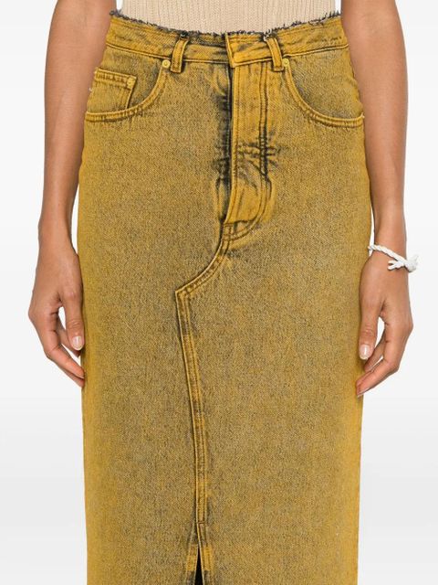 MM6 Maison Margiela denim maxi skirt - Yellow