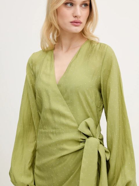 Never Fully Dressed sukienka kolor zielony mini dopasowana NFDDR1716