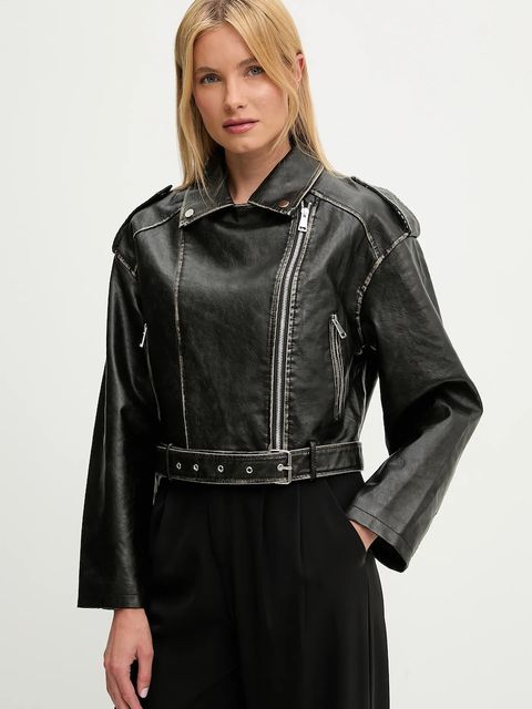 Answear.LAB ramoneska kolor czarny przejściowa oversize - zdjęcie produktu nr 1