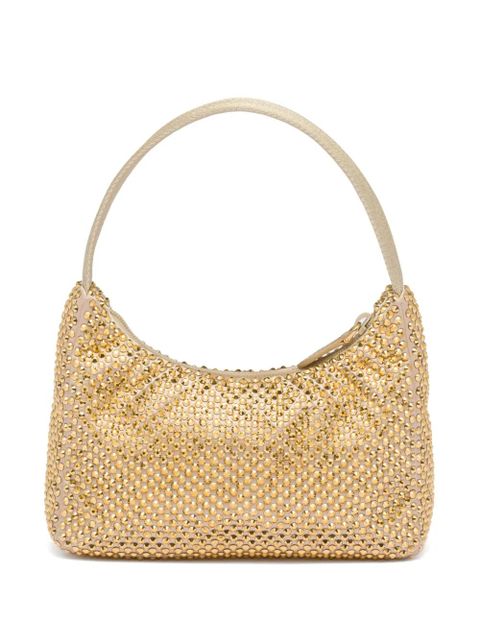 Prada Re-Edition crystal-embellished mini bag - Gold