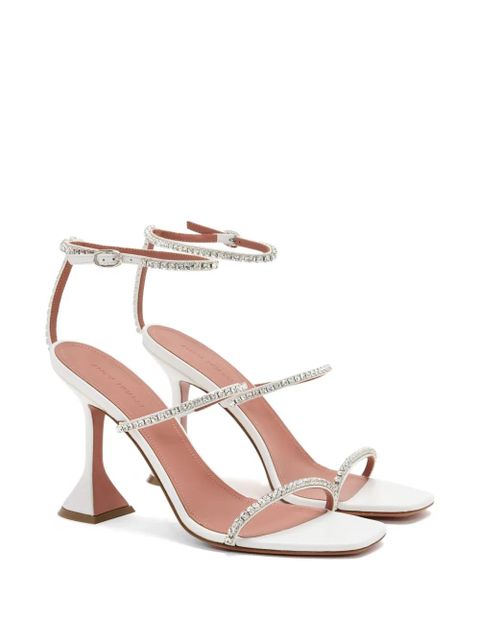 Amina Muaddi 95mm Gilda sandals - White - zdjęcie produktu nr 2