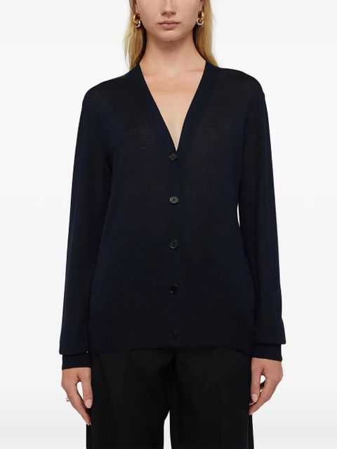 Jil Sander V-neck cashmere cardigan - Blue - zdjęcie produktu nr 2