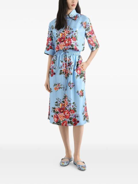 Dolce & Gabbana floral-print shirt - Blue - zdjęcie produktu nr 2