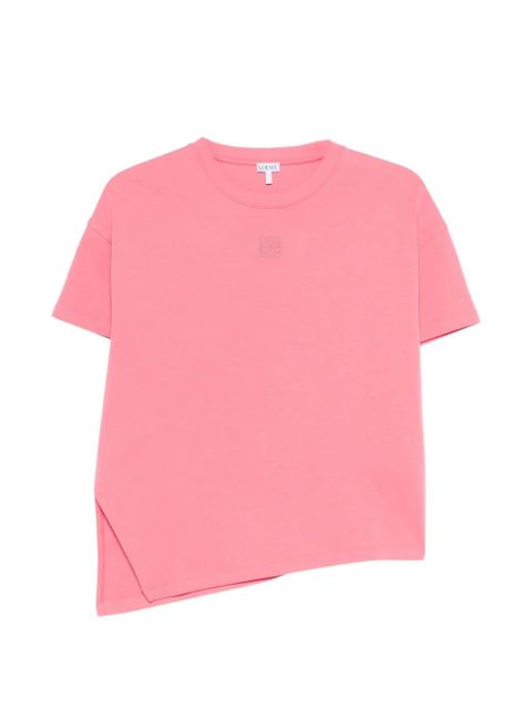 LOEWE embroidered asymmetric T-shirt - Pink - zdjęcie produktu nr 1