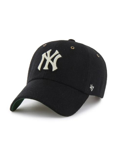 47 brand czapka z daszkiem z dodatkiem wełny MLB New York Yankees kolor czarny B-GLDAG17WIS-BK - zdjęcie produktu nr 1