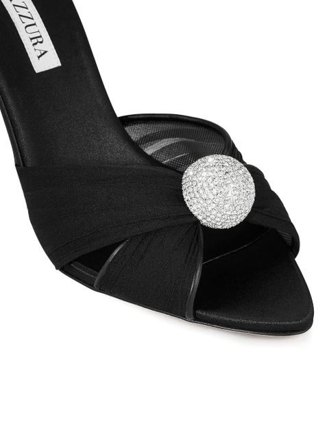 Aquazzura Mystery Mule embellished sandals - Black