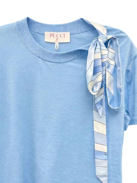 PUCCI tie detail T-shirt - Blue - zdjęcie produktu nr 2