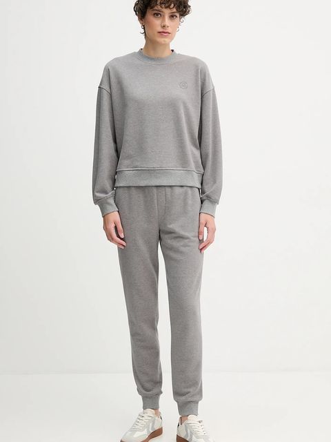 United Colors of Benetton spodnie dresowe damskie kolor szary gładkie 3WNW3F04R