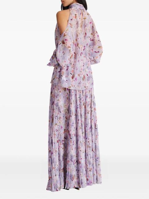 Balmain flowers-print blouse - Purple