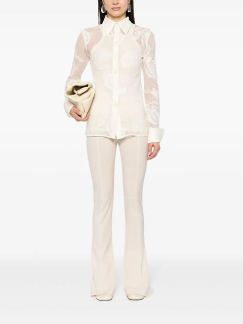 Sportmax Asti mesh shirt - Neutrals