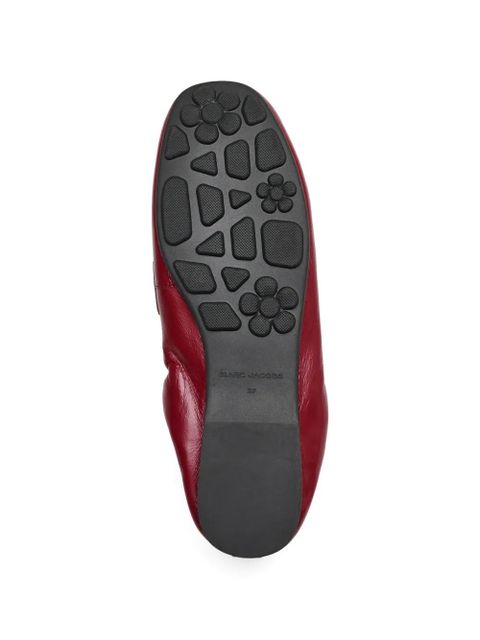 Marc Jacobs logo-plaque leather loafers - Red