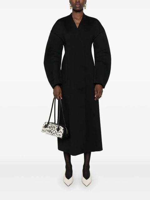 Jil Sander V-neck coat - Black - zdjęcie produktu nr 2
