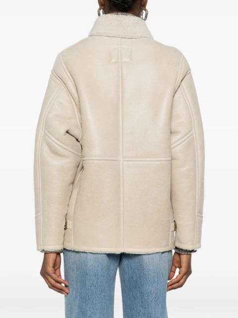 ISABEL MARANT Adelina shearling zip jacket - Neutrals