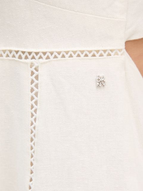 Dkny sukienka z dodatkiem lnu