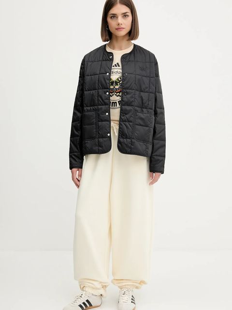 adidas Originals kurtka Quilted Liner kolor czarny przejściowa oversize JX8823 - zdjęcie produktu nr 2