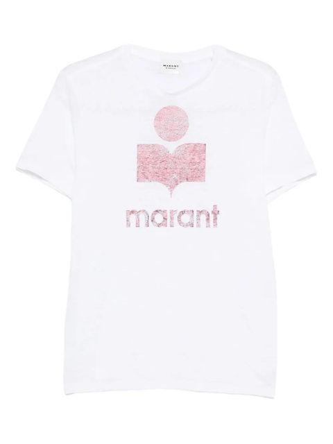 MARANT ÉTOILE Koldi logo-print linen T-shirt - White - zdjęcie produktu nr 1