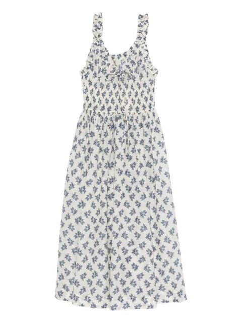 DÔEN flower print scoop neck dress - White - zdjęcie produktu nr 1