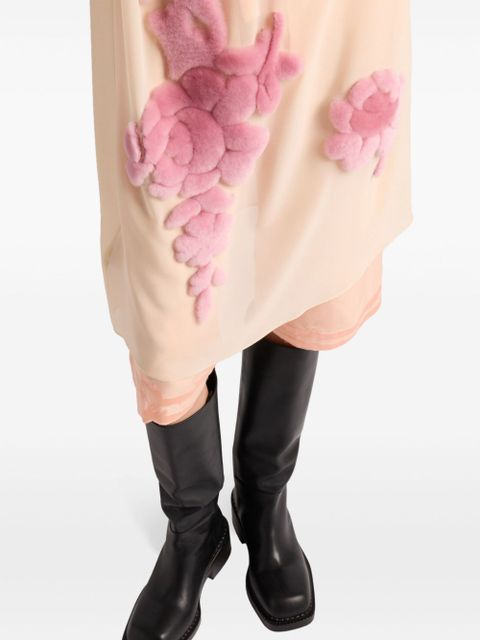 Prada Georgette midi dress - Neutrals