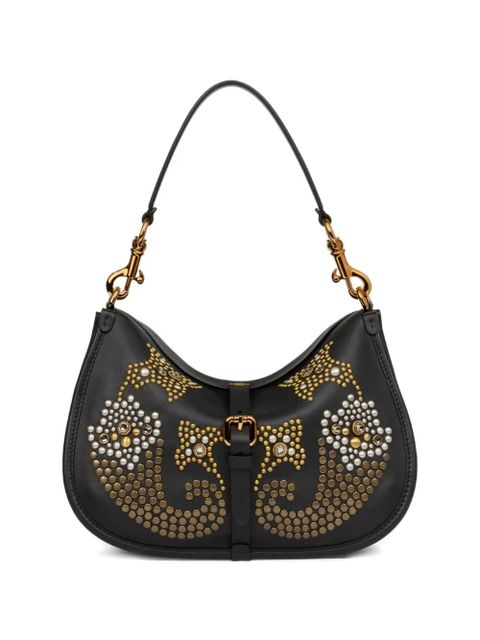 ETRO medium Pony studded leather shoulder bag - Black - zdjęcie produktu nr 1