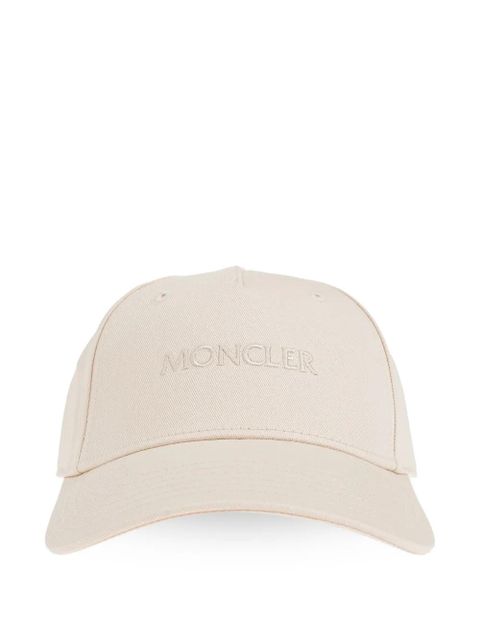 Moncler logo-embroidered cap - Neutrals - zdjęcie produktu nr 1
