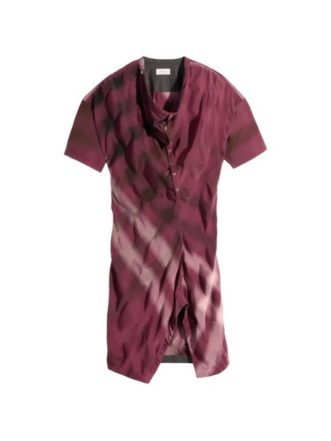 LEMAIRE asymmetric cowl midi shirt dress - Red - zdjęcie produktu nr 1