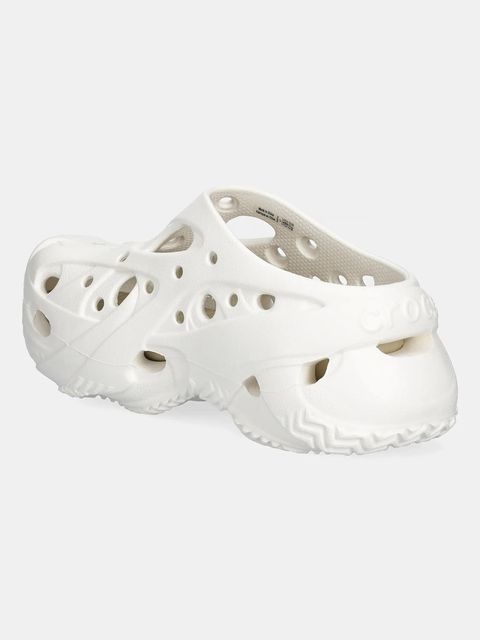 Crocs klapki Caged W Clog damskie kolor biały na platformie 211141