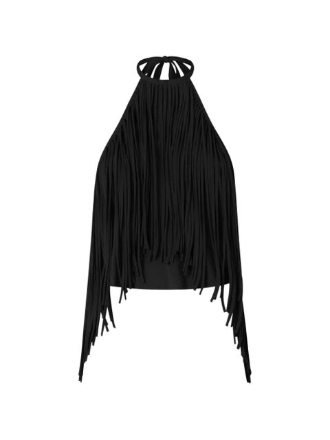PINKO fringed halter top - Black - zdjęcie produktu nr 1