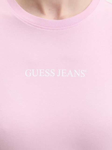 Guess Jeans t-shirt damski kolor różowy W4YI01 J1314