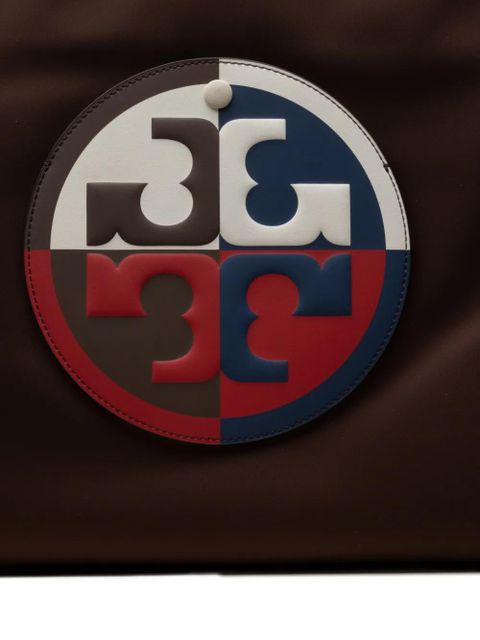 Tory Burch large Ella colourblock logo-plaque tote bag - Brown