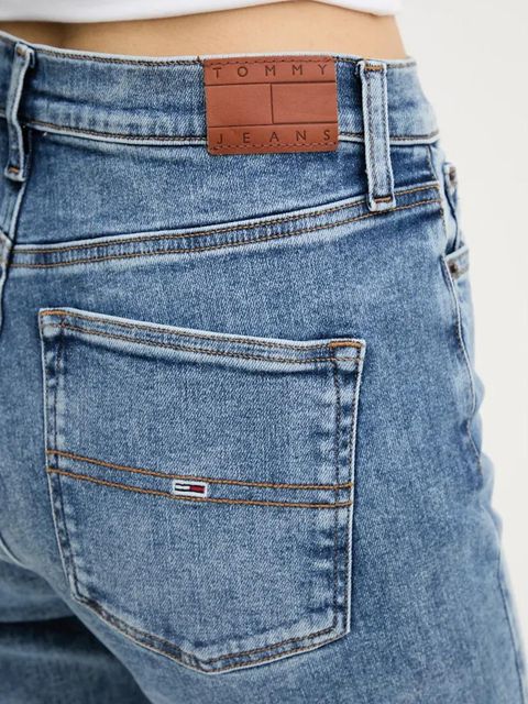 Tommy Jeans jeansy damskie kolor niebieski DW0DW20655