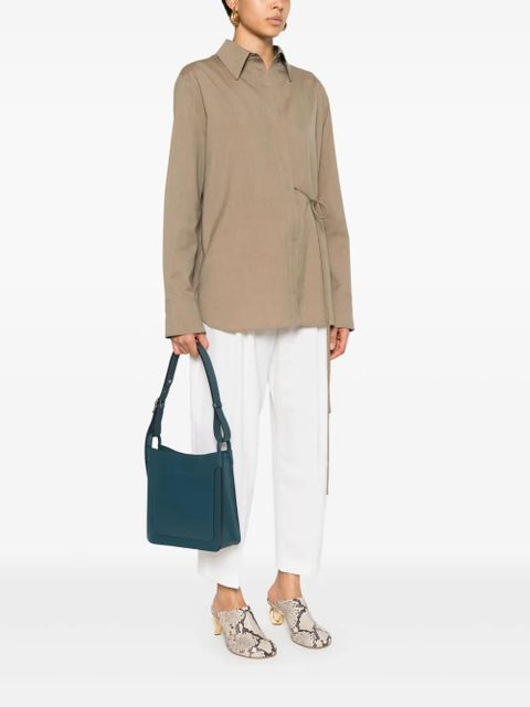 Longchamp small Le Foulonné leather shoulder bag - Blue - zdjęcie produktu nr 2