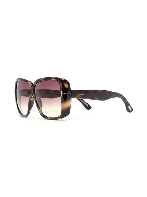 TOM FORD Eyewear tortoiseshell oversized frame sunglasses - Brown - zdjęcie produktu nr 2