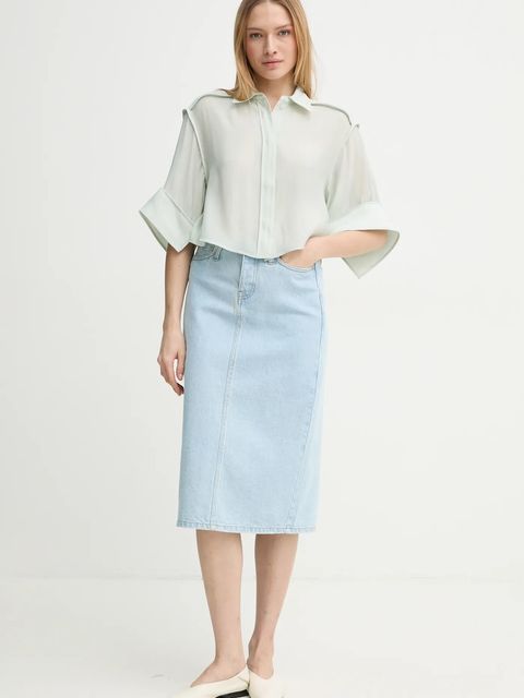 Day Birger et Mikkelsen koszula Eleanor damska kolor zielony relaxed z kołnierzykiem klasycznym DAY65243675 - zdjęcie produktu nr 2