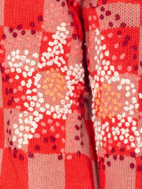 Essentiel Antwerp embroidered check sweater