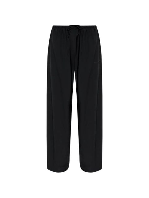 Alexander Wang drawstring-fastening logo-detail trousers - Black - zdjęcie produktu nr 1