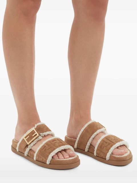 FENDI suede sandals - Neutrals