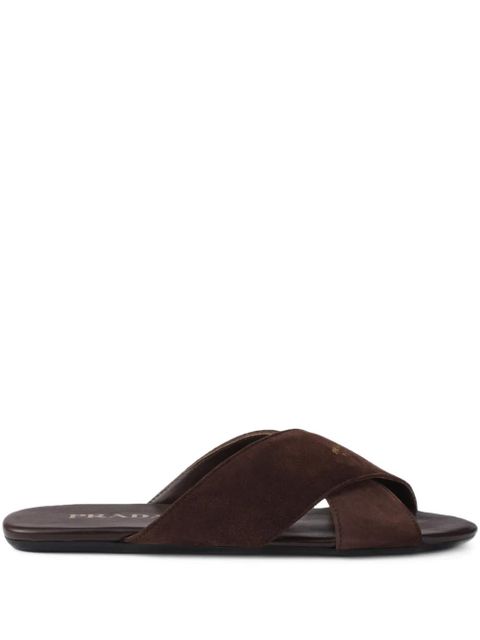 Prada cross-strap sandals - Brown - zdjęcie produktu nr 1