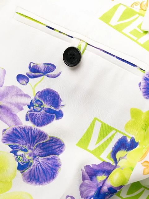 Versace baroque-print trousers - White