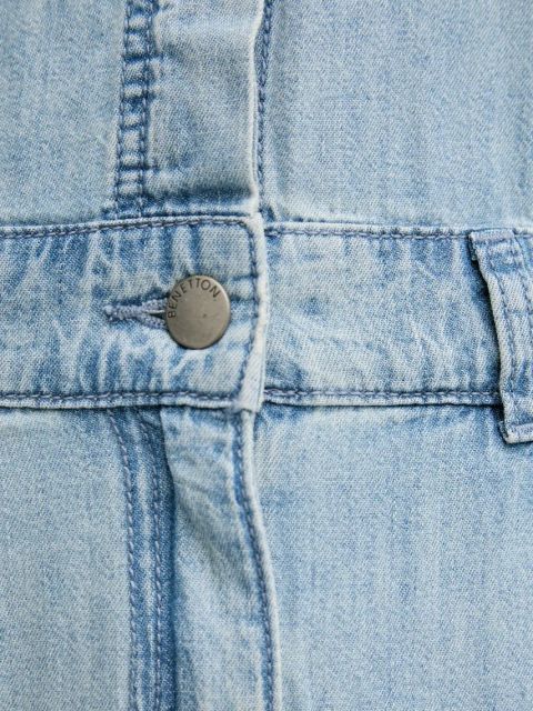 United Colors of Benetton sukienka jeansowa kolor niebieski midi prosta 4RZKDV0B5