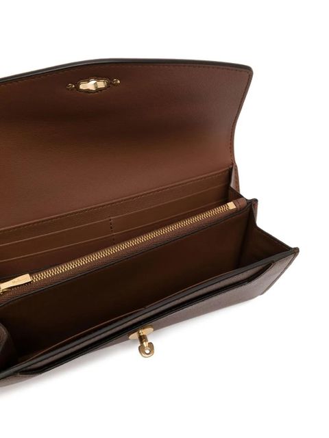 Mulberry grained-leather twist-lock purse - Brown