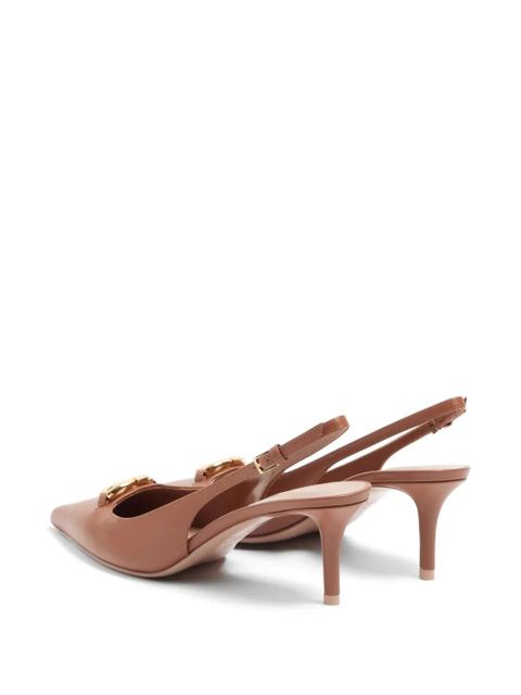 Valentino Garavani VLogo The Bold Edition slingback pumps in calfskin 60mm - Brown