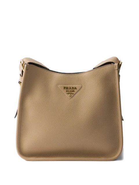 Prada logo-detail leather shoulder bag - Neutrals - zdjęcie produktu nr 1