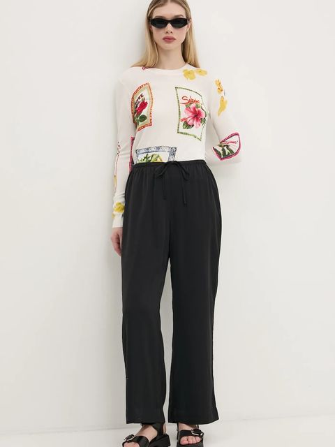 Desigual sweter z domieszką lnu TAMPERE - zdjęcie produktu nr 2