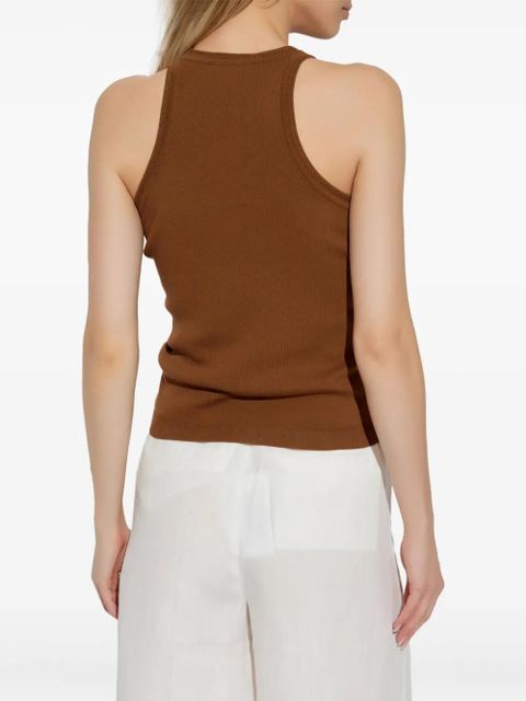Max Mara ribbed cotton tank top - Brown